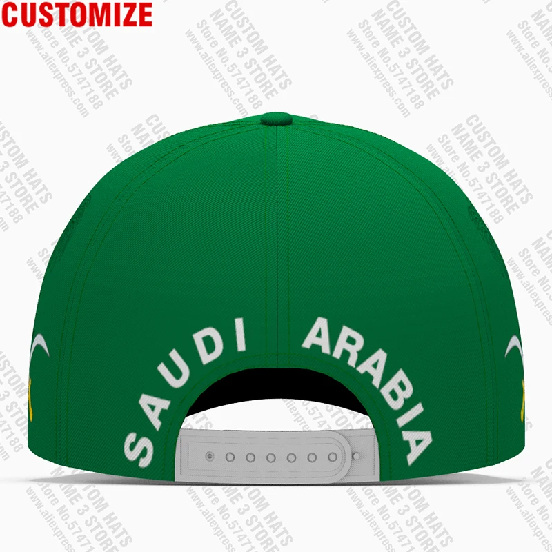 Saudi Arabia male youth diy free custom name photo sau hat nation flag sa arabic arab islam arabian country boy Baseball cap