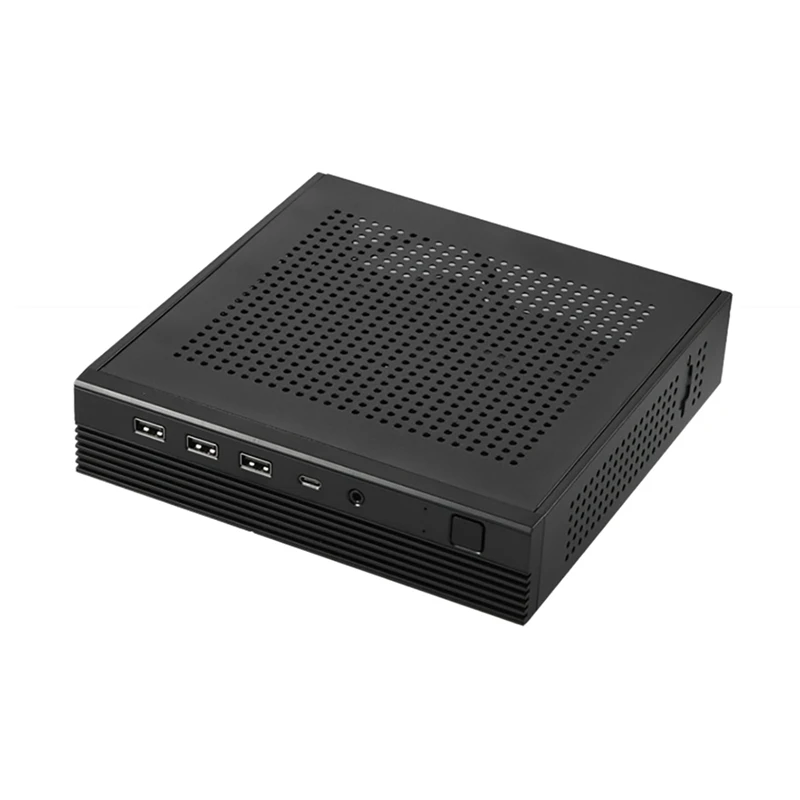 TX06 Mini HTPC ITX-behuizing Typec Desktop Mini-chassis met achterkant