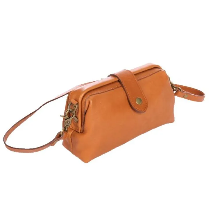 

Новинка 2025, женская кожаная сумка, верхний слой из воловьей кожи, повседневная кожаная сумка-коробка растительного дубления, повседневная сумка с золотой застежкой