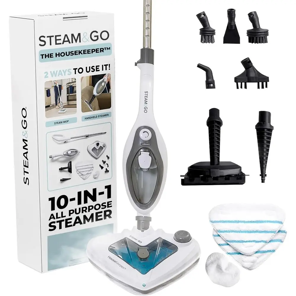

Steam & Go 10-in-1 Multi-Surace Steam Mop - Deep Clean with Heat