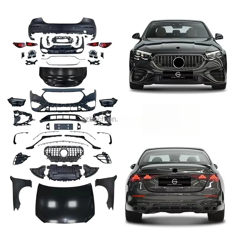 

25 W214 E53 Full Body Kits for 17-23 E Class 、 Benz W213 Upgrade to W214 E53 Car Accessories Plug and Play Auto Parts