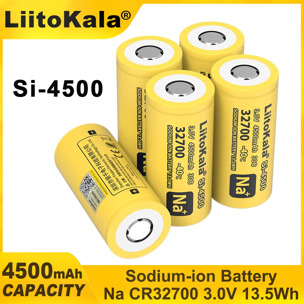 LiitoKala Si-4500 32700 4500mAh high-capacity power 3V sodium ion rechargeable battery with low temperature resistance