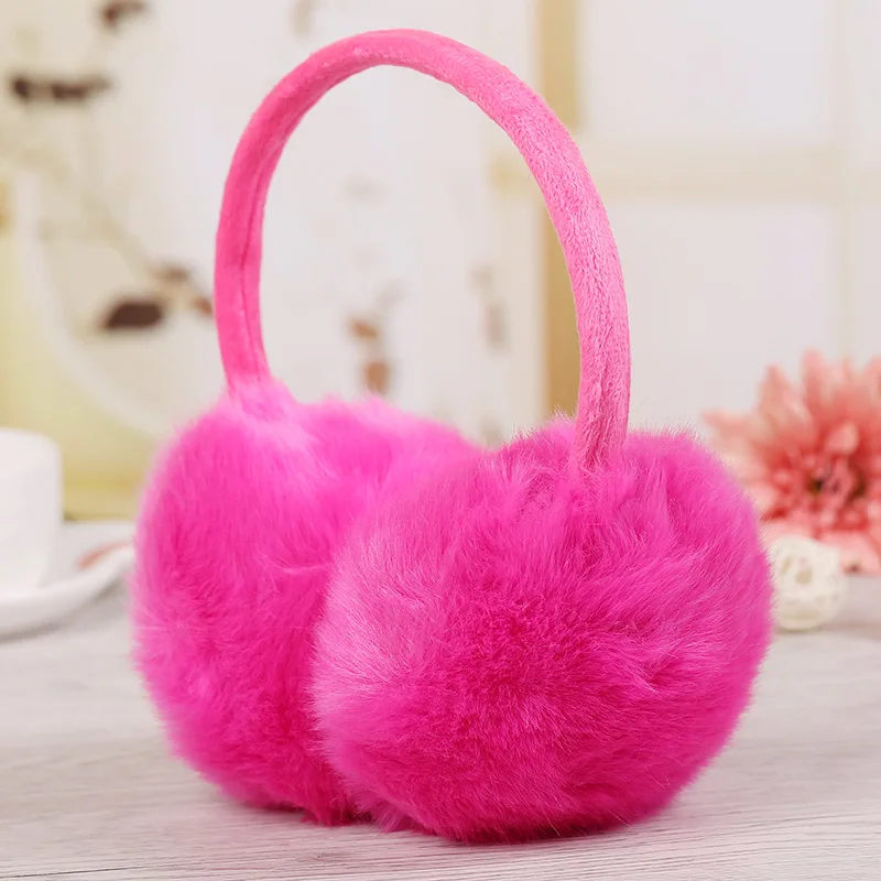 Winter Warm Earmuffs Cute Plush Fur Headphones Fashion Unisex Ear Warmer Solid Color Girls Headband Ear Muff Ear Cover