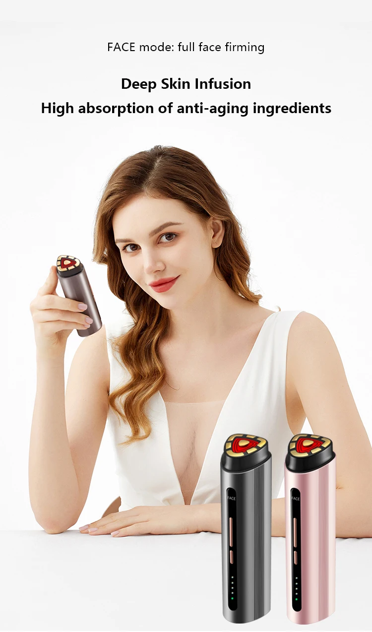 RF Facial Massager Facial Radiofrequency High Frequency Face Lifting Machine EMS Facial Microcurrent Lift Skin Tightening Device