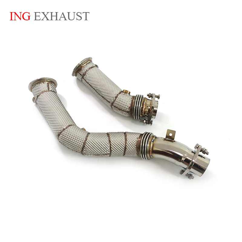 ING Heat Shield Header Catless Downpipe for BMW M3 M4 F80 F82 3.0 Sistemas Release Strait Escape Performance exhaust System