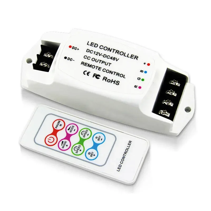 

Constant Current RGB Controller BC-361-CC DC12V-48V 3 channels RGB full color control 17 fantastic modes such as color smooth