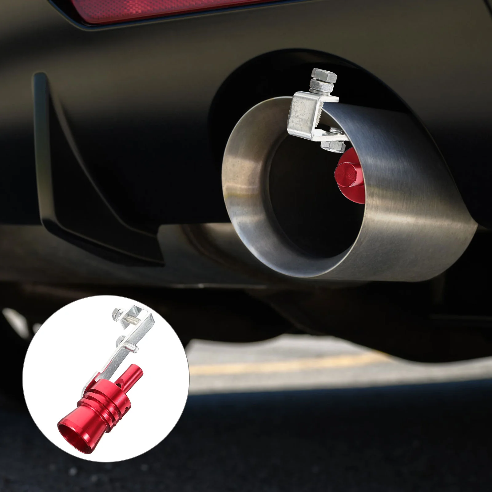 2 Pcs Whistle Sounders Tail Exhaust Pipe Dual Tip Car Maker Tailpipe Blow-off Simulator