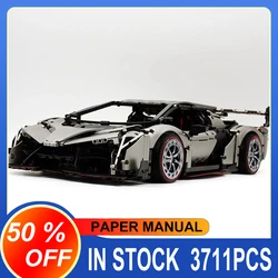 KBOX 10522 MOC Technical Super Sports Car 3711pcs Building Blocks Bricks Puzzle Toy Christmas Gifts For Kids