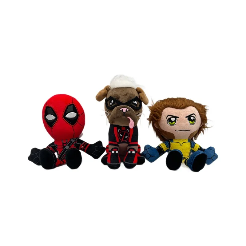 Dogpool-muñecos de peluche Deadpool y Wolverine, almohada Logan, decoración de habitación, regalos de Navidad para niños