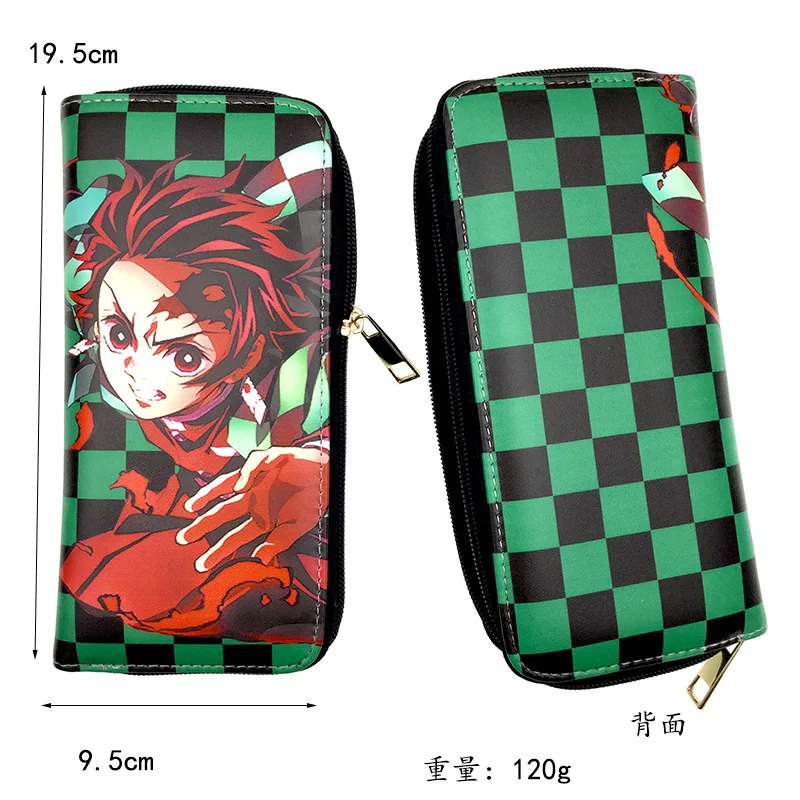 Anime Demon Slayer Kimetsu No Yaiba Tanjiro Kamado Nezuko Wallets Long PU Leather Wallet Anime Purse Cosplay Accessories