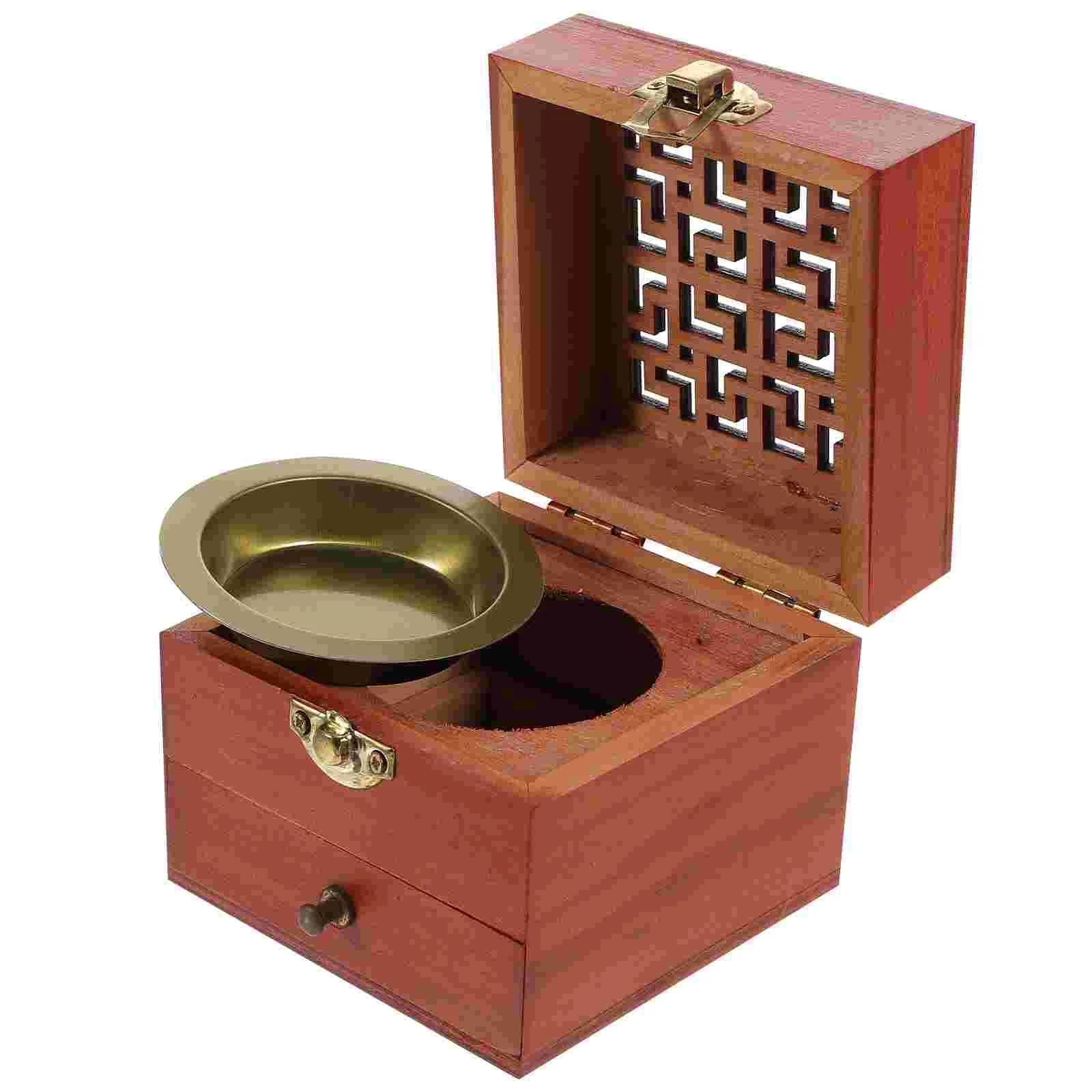 

Aromatherapy Box Chinese Style Incense Burner Wooden Holder Ornament Stick Retro Decor