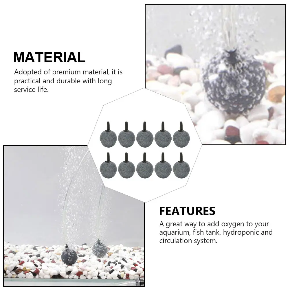 

20pcs Air Stone Oxygen Bubbles Diffuser Sandstone Aerator for Aquarium Fish Tank Hydroponic System Lightweight Durable