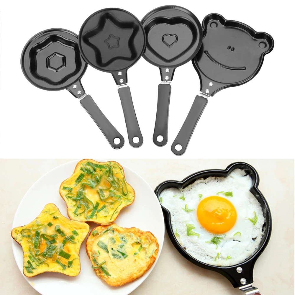 Egg Mold Pan Flip Omelette Mold Breakfast Egg Frying Pot Non-Stick Frying Pan Pancake Maker Cooking Tool Mini