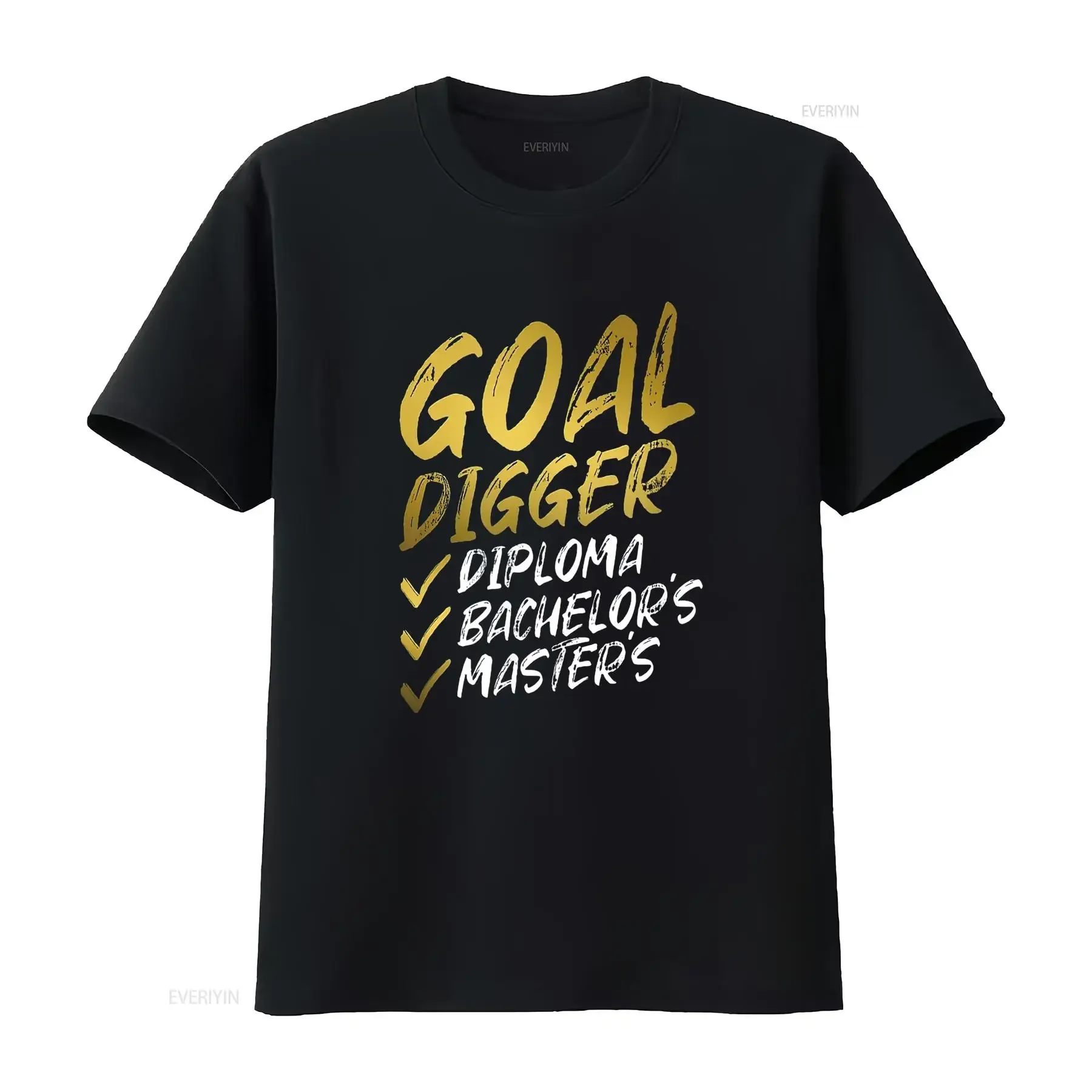 فئة 2021 الهدف حفار المدرسة الثانوية كلية التخرج تي شيرت خمر غسلها قليلا مصمم الملابس تنوعا الشارع الشهير