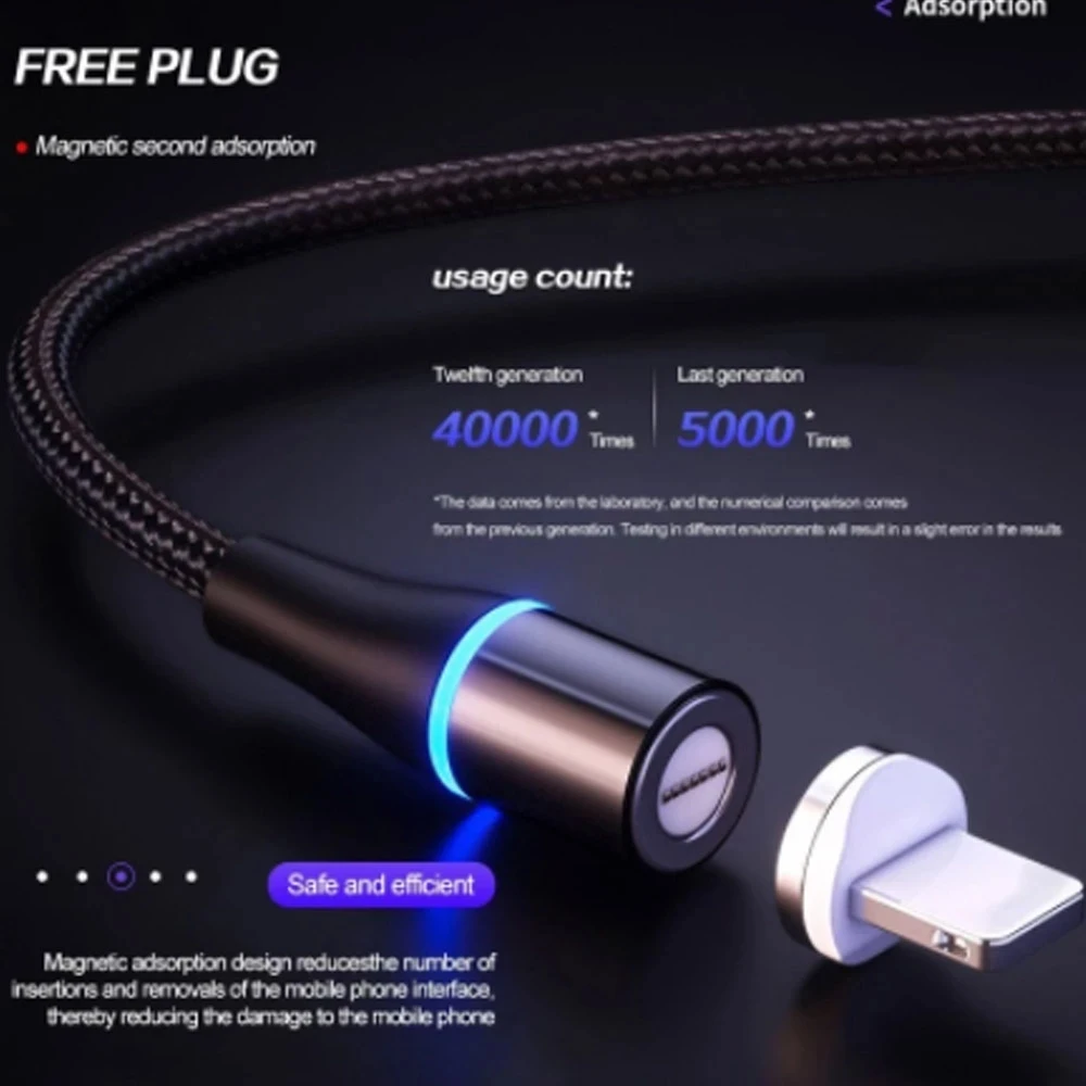 5A المغناطيسي USB نوع C كابل SFC لهواوي 3A تهمة سريع آيفون شاومي سامسونج ممن لهم مايكرو المغناطيس USB كابل ل أندرويد