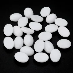 2-10pcs Natural Bulk Flat Back Oval White Jade Stone Cabochons Bead for DIY Jewelry Pendant Handcrafts Accessories
