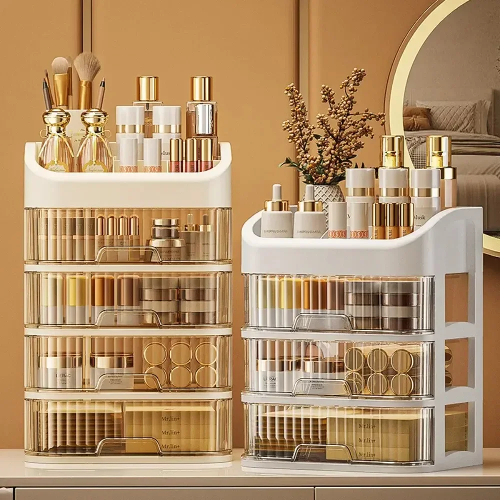 

Cosmetic Storage Box Large Capacity Transparent Drawer Jewelry Makeup Storage Box Multi-layer Multi-functional Desktop Organizer