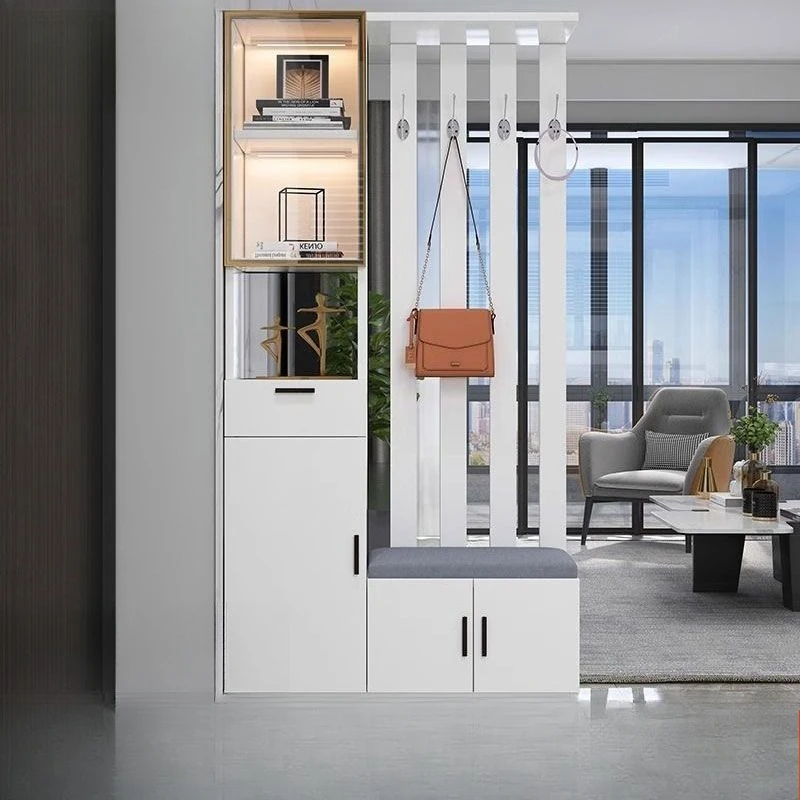 

Light luxury entrance shoe cabinet integrated, modern and simple, living room screen entrance partition