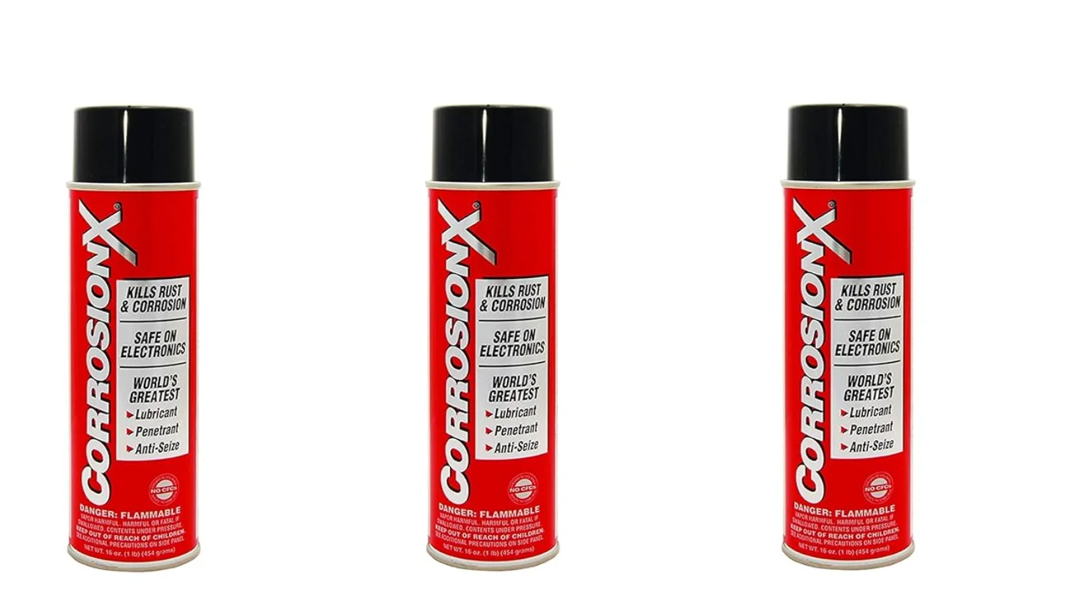 

Corrosion-X 90102 Anti-Corrosion and Lubricant, 16-Ounce, Aerosol (3 Units)