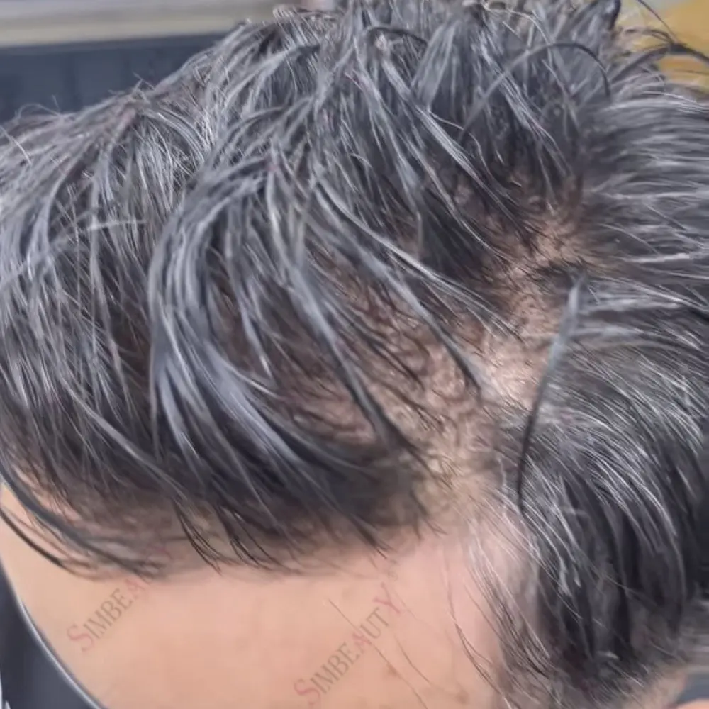 

Самый тонкий мужской парик-накладка V-Loop из прозрачного полиуретана 0.02 мм, невидимый, серый 1b40 210 # Система для восстановления волос из натуральных черных человеческих волос