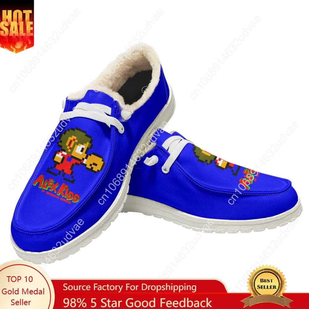 

Alex Kidd Plush Casual Shoes Flat Shoe Men Woman Breathable Casual Outdoor Lightweight Footwear Couple Custom Made Shoe
