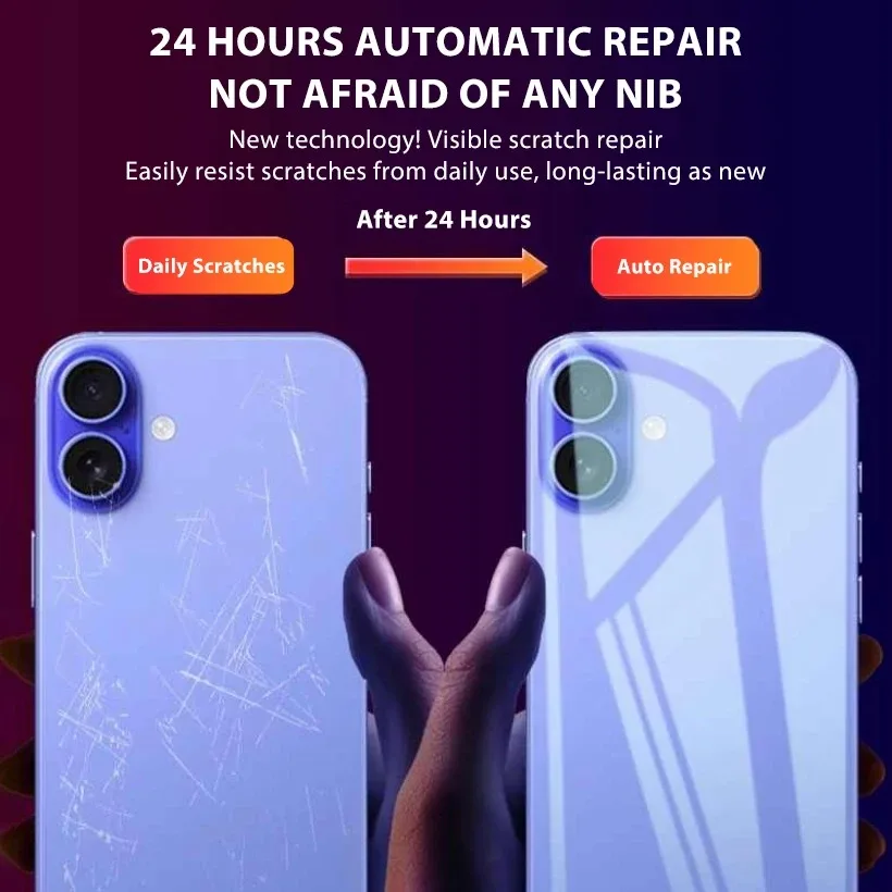 5-1Pcs Hydrogel Film For iPhone 16 15 14 13 12 11 Pro Max Mini Screen Protector 6 7 8 Plus Back Film Not Glass Phone Accessories