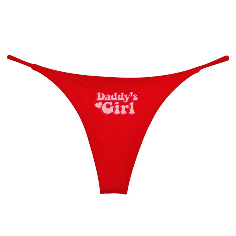 DADDY\'S Girl Hot Lady Letter Lingerie Panties Cotton Thongs GString Underwear Plus Size GYM Seamless Ladies Panties Gift for Her