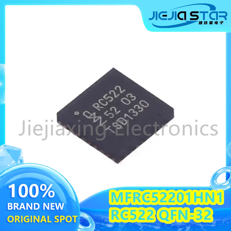 RF Integrated IC Chip Electronics, Brand New, Original, Free Shipping, MFRC52201HN1, MFRC52201, RC522, QFN32, 3Pcs