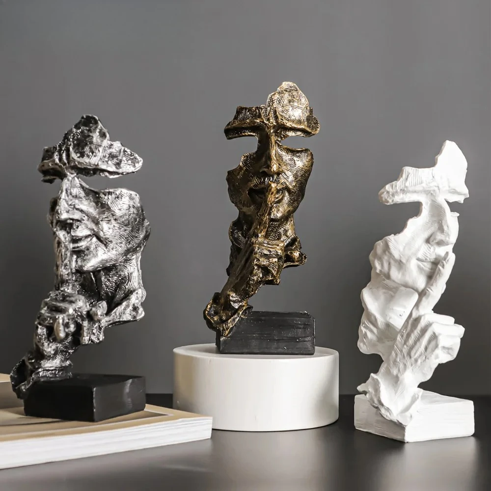 

Винтажная фигурка мыслителя, абстрактное лицо, художественная скульптура, безлышания/пика/си, современный дом, декоративные украшения для рабочего стола из смолы