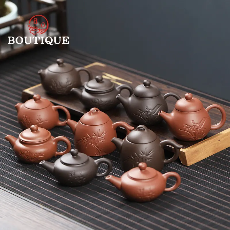 1 PCS Purple Clay Finger Teapot Tea Pet Small Pocket Tea Set Ornaments Tea Accessories Boutique Zishi Pot Tea Table Decoration