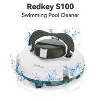 Redkey S100 Robotic Pool Vacuum Cleaner Cordless for Large Swimming Pools Cleaner IPX8 Waterproof 130-min Pool Vacuum Cleaner