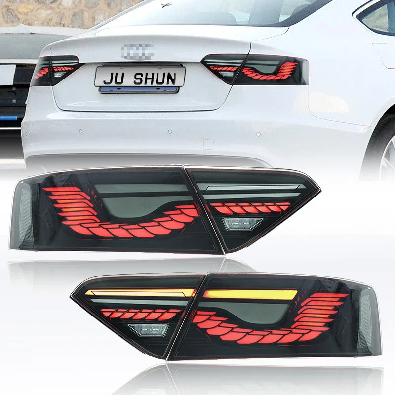 BR Modification Club A5/A5L LED Dragon Scale Tail Light Modification New Design 2008-2016 Black Upgrade With Blue 12V Voltag