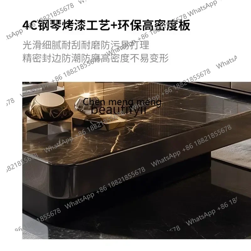 2003    Light luxury furniture custom microcrystalline stone rectangular coffee table, living room marble tea table