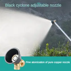 Boquilla atomizadora de aleación de Zinc negro, rociador de agua de alta presión, riego agrícola, boquilla de cobre