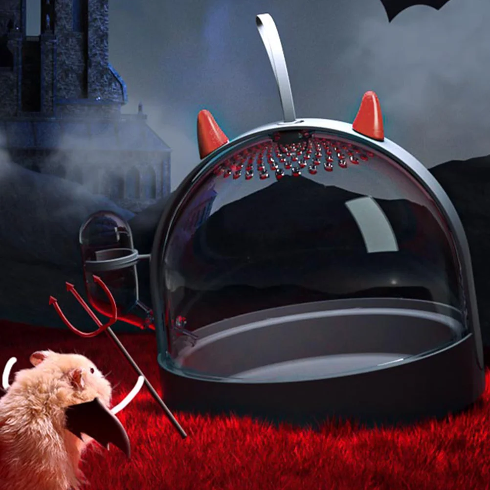 

Black Hamster Carrier Cage Convenient Portable Lightweight Outdoor Travel Box Small Pet Carrying Cage Hamster Carrier