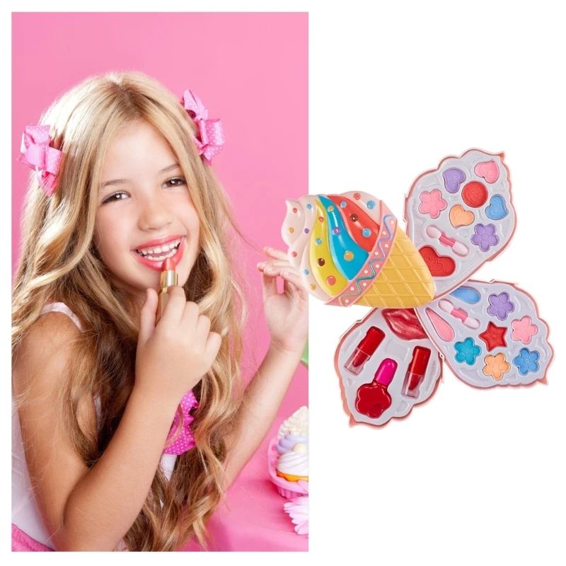 Girls Real Makeup Set Princess Play Makeup Set Kid Toy Eyeshadow Blusher