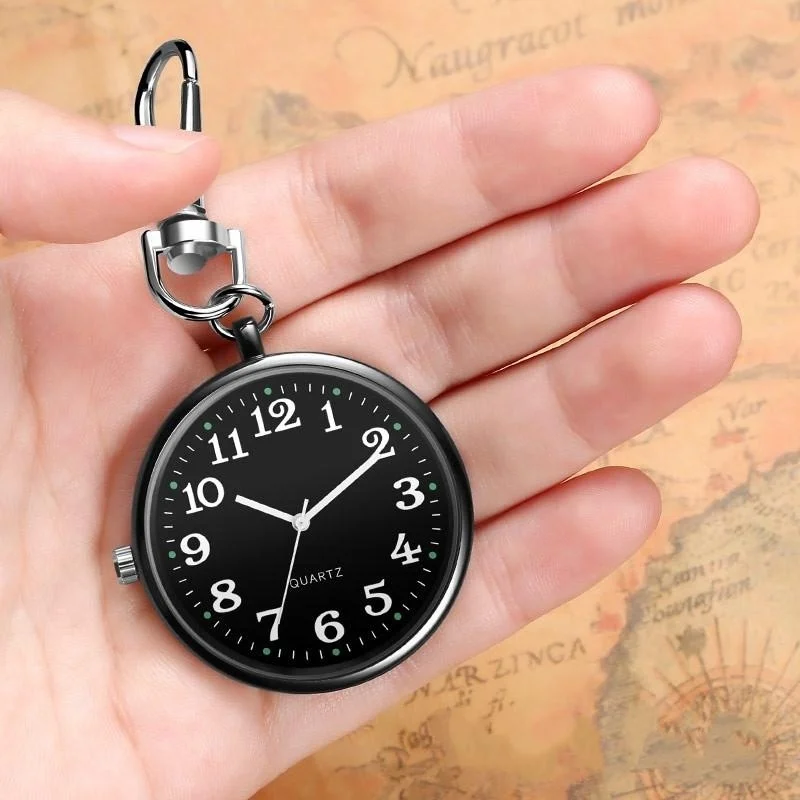 2Pcs Mini Retro Pocket Watch Old Man Student Keychain Watch Nurse Watch Portable Pocket Watch Unique Watch