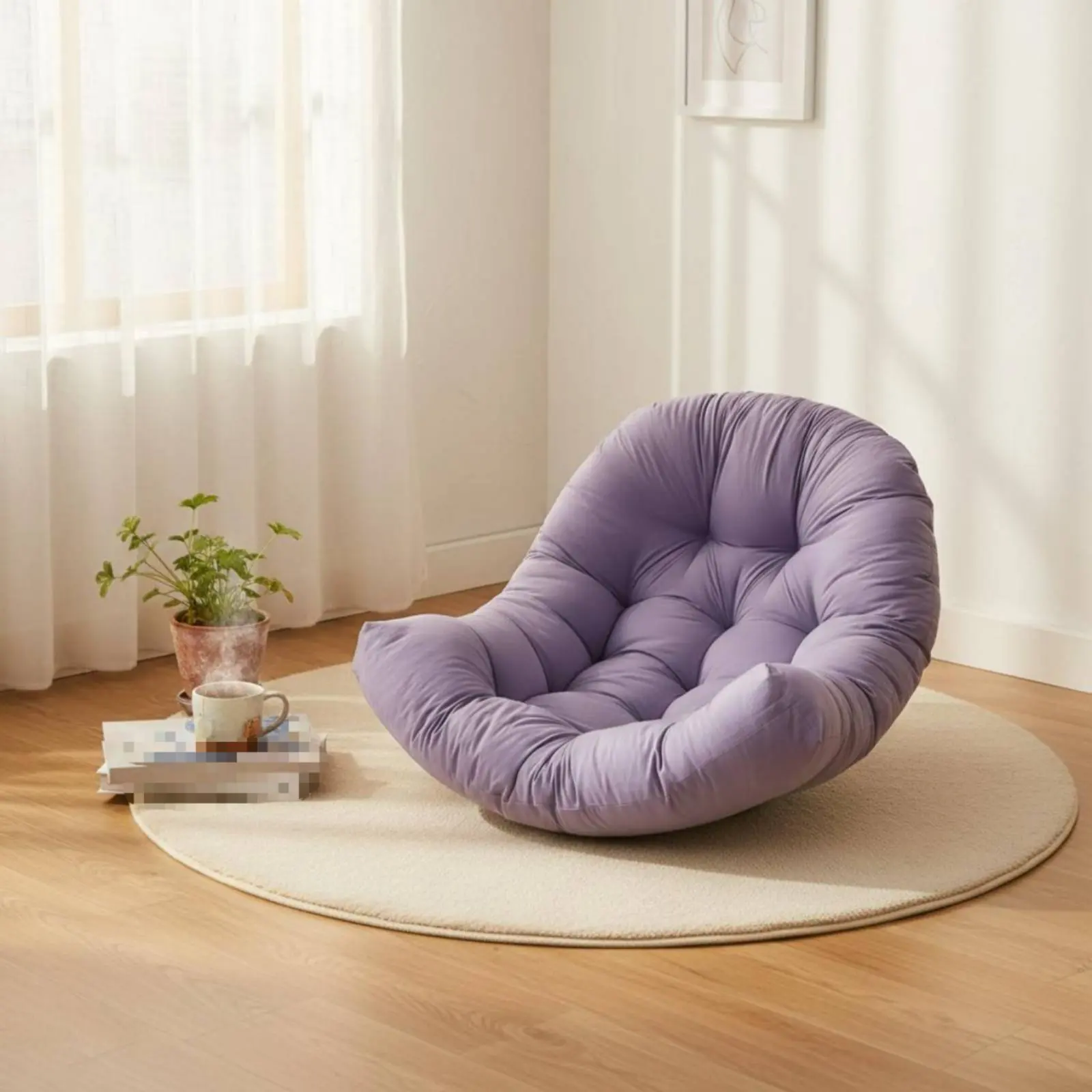 Hanging Oval Chair Pad Easy to Clean Hanging Swing Seat Pad Cocoon Chair Pad Waterproof Resistant for Balcony, Bedroom