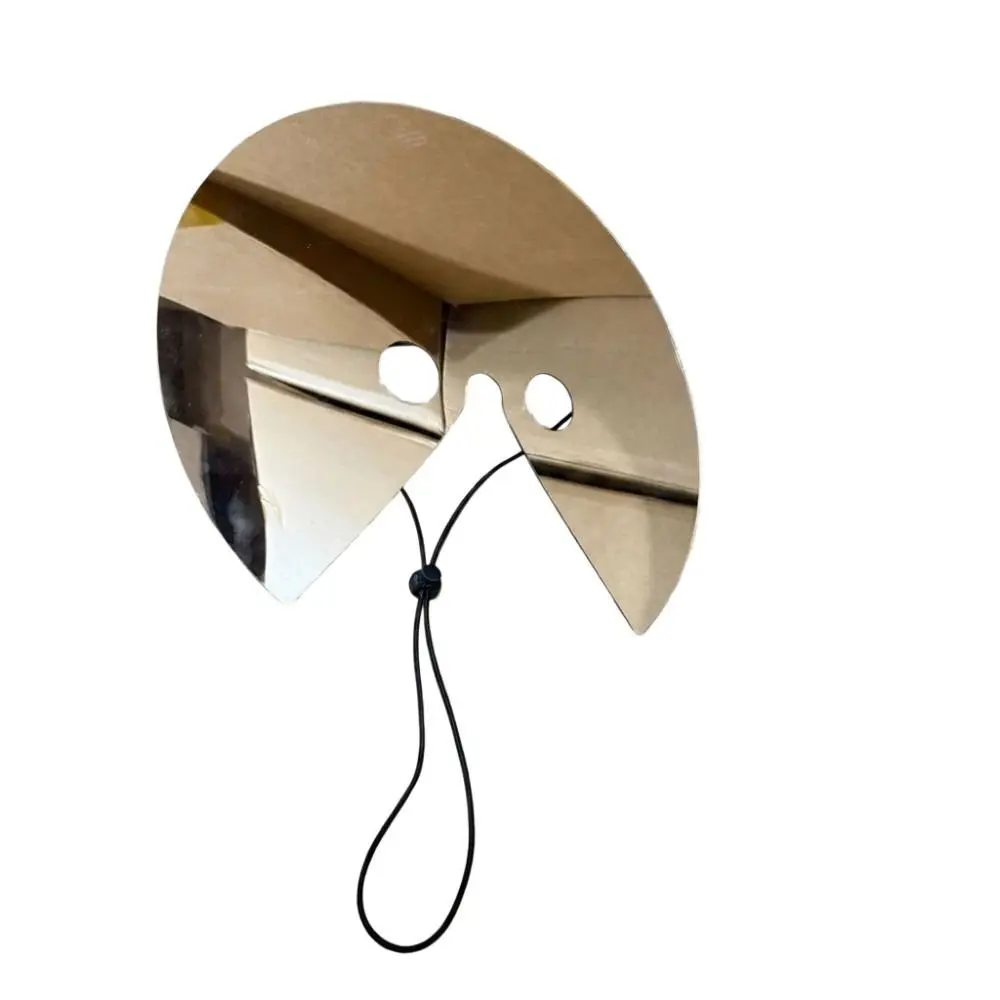 Round Mirror Face Mask: Wearable Acrylic Reflective Costume Prop