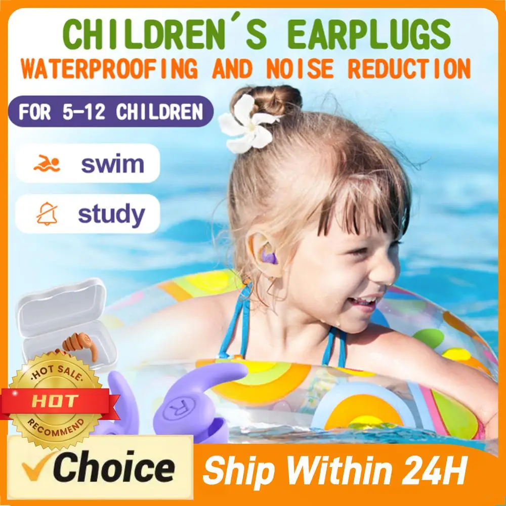 

1 Pair Silicone Earplug Waterproof 3 Layers Swimming Ear Plugs Canceling Noise Reduction Soundproof Portable for Sports Swimming
