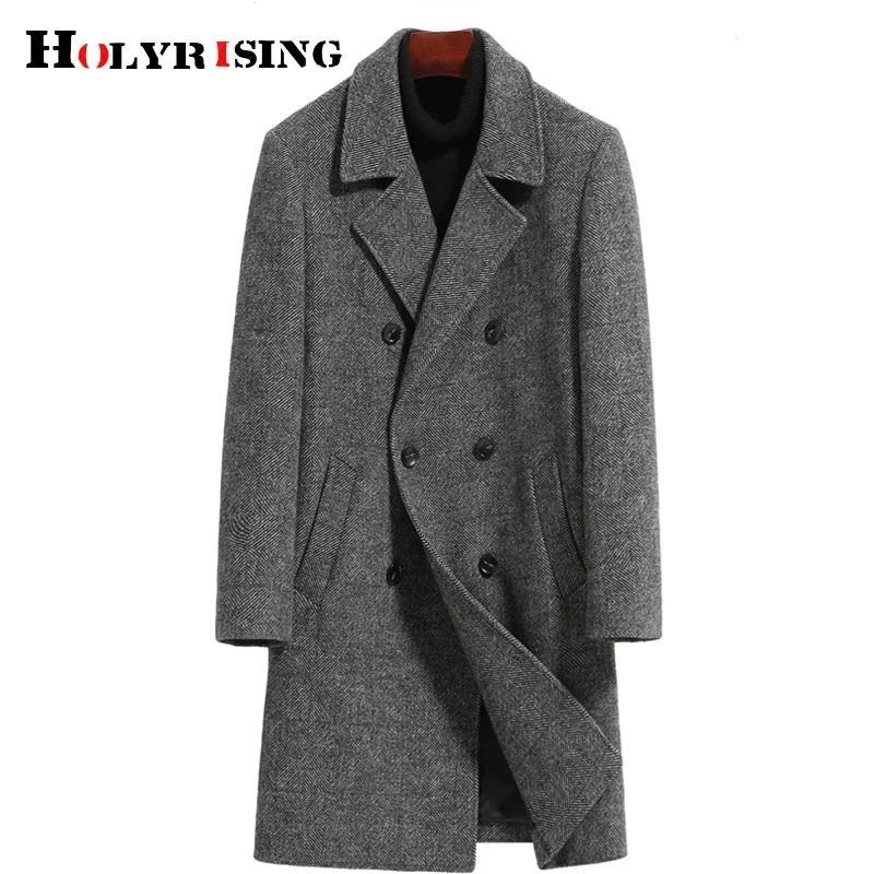 

Шерстяные куртки для мужчин, длинная теплая куртка, Стильные двубортные пальто, размер 5xl, свободная Деловая одежда techwear 19832