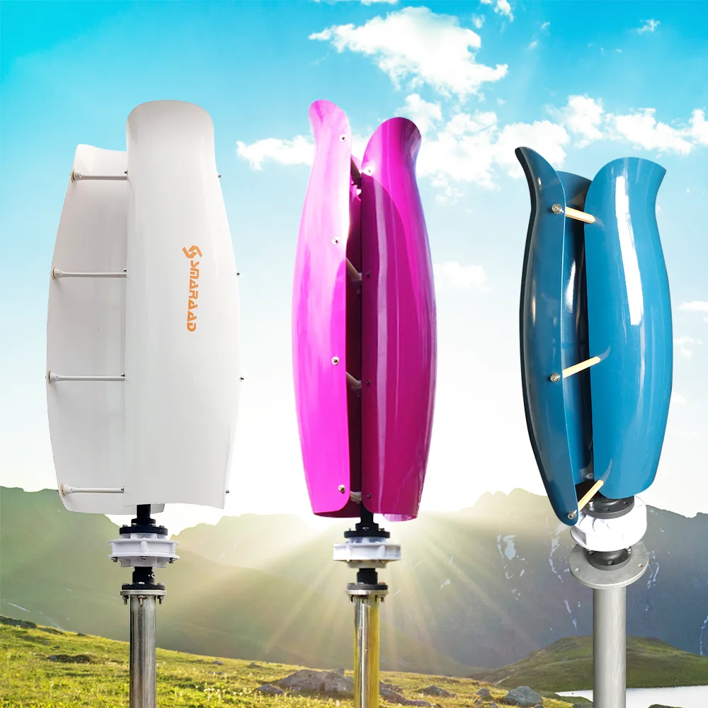 SMARAAD Maglev Low Speed Vertical Wind Turbine System Power Plant 3000W Tulip Free Energy