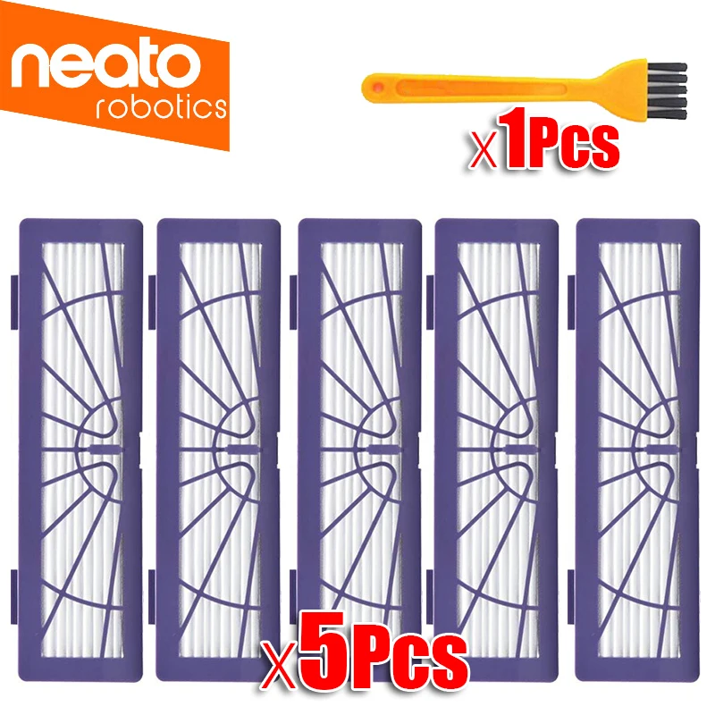 Brosse de filtre à poussière HEPA de rechange pour aspirateur robot Neato BotVac 70e,75, 80, 85, série D5, pièces détachées