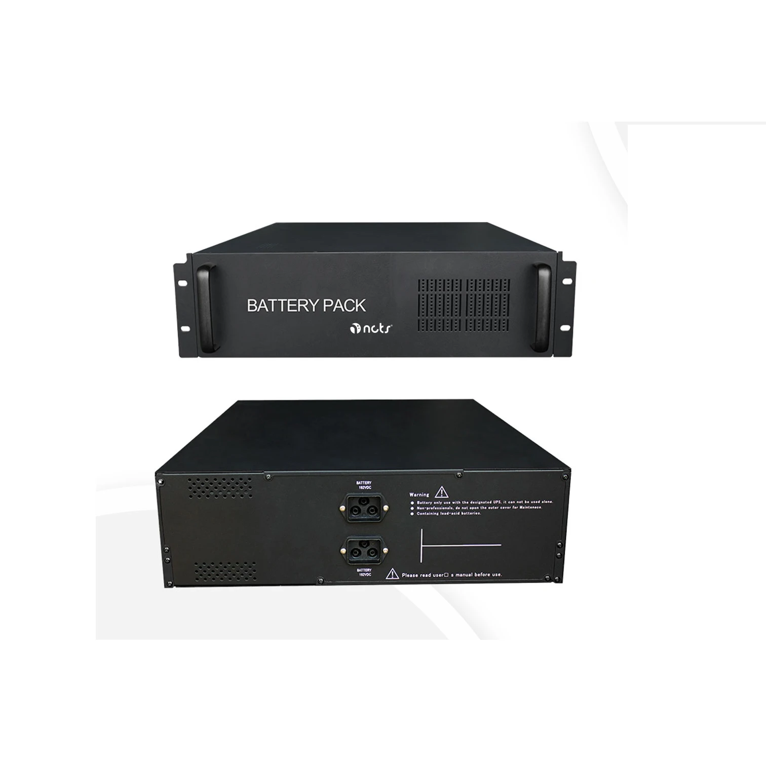 NCTS CE ROHOS montados en rack Ups externos 96 VCC con 8 piezas de batería interior de 12v 7ah con cables de conexión a UPS