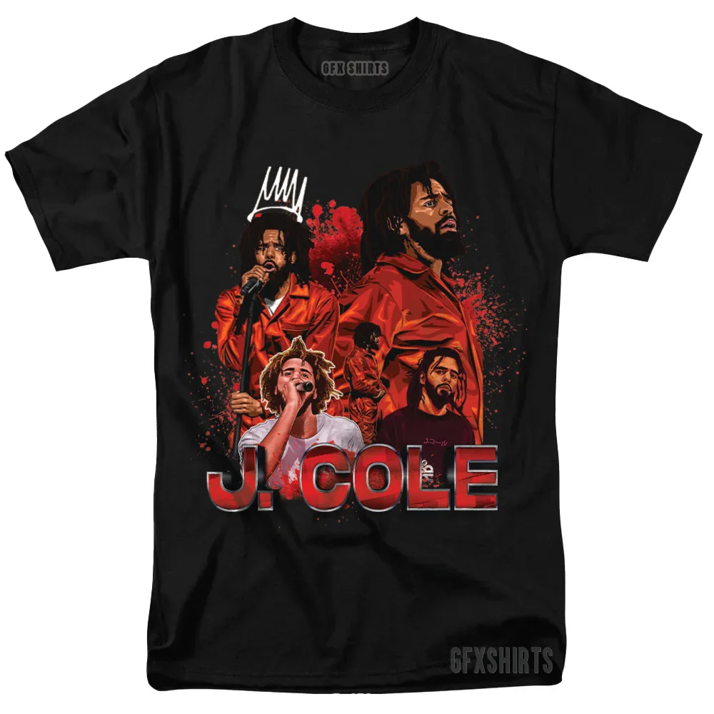 J Cole Tee Tour Merch 90s Hip-Hop Rap Vintage style graphic design T-Shirt