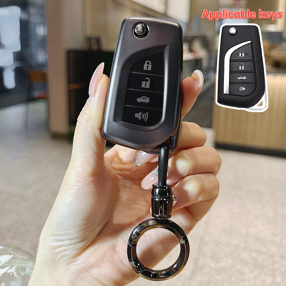 2/3/4 Buttons TPU Folding Car Key Case Shell Fit for Toyota RAV4 Corolla LE SE C-HR Forruner Keyless Auto Accessories