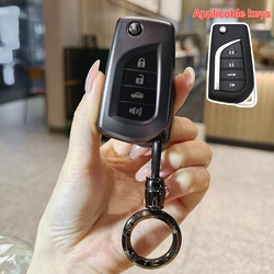 2/3/4 Buttons TPU Folding Car Key Case Shell Fit for Toyota RAV4 Corolla LE SE C-HR Forruner Keyless Auto Accessories