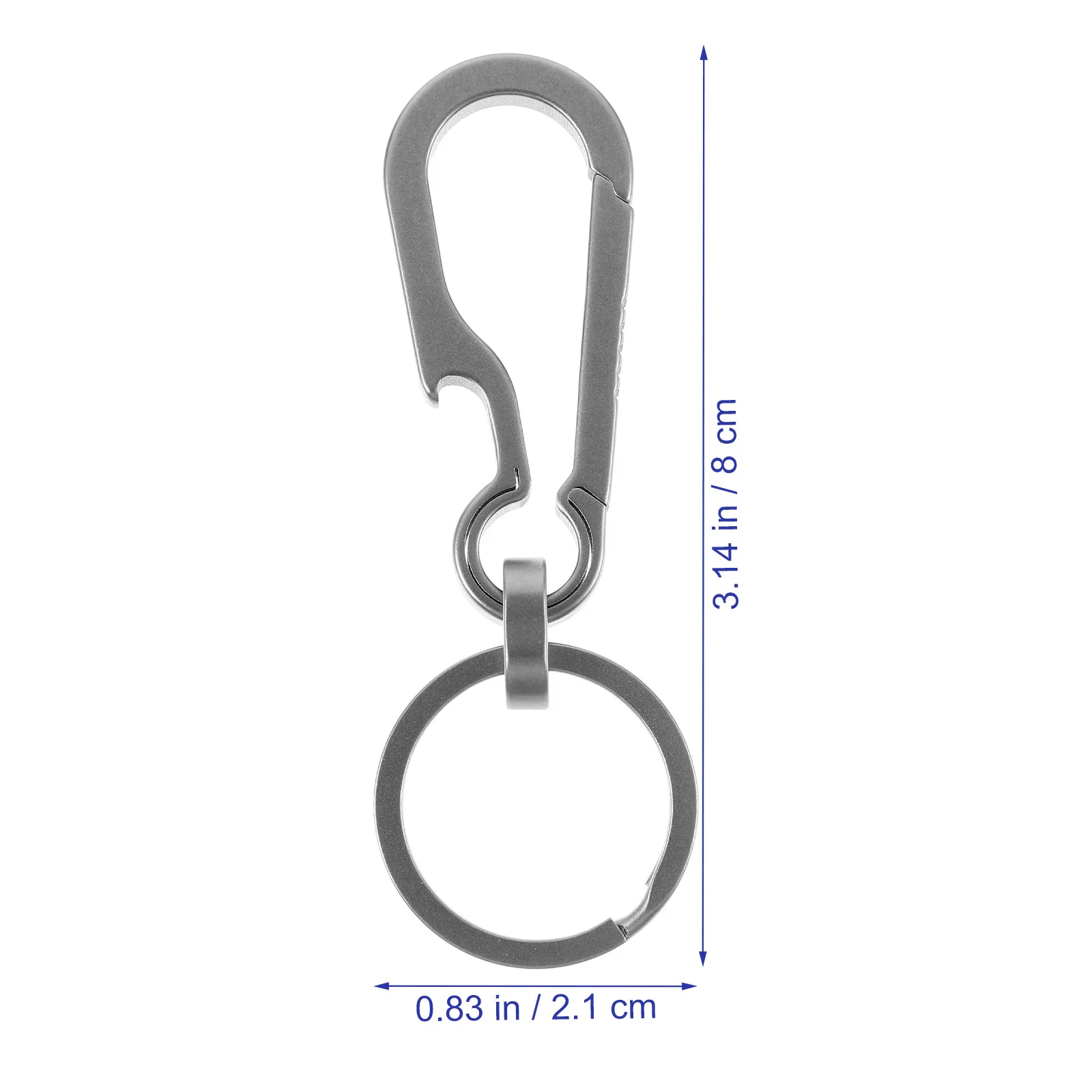 Carabiner Keychain Titanium Alloy Bottle Opener Hands Free Key Holder Minimalist Design for Keys Tools Gear Travel Hiking