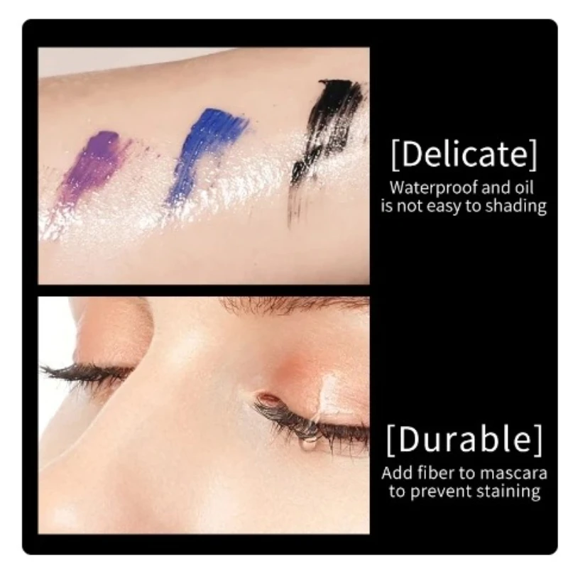 Pudaier Ciglia Bianche Mascara Trucco 4D Setoso Naturale Mascara Ciglia Lunghe Estensione Impermeabile Spessa Durata Curling Mascara Rimel