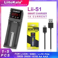 1-5PCS LiitoKala  Lii-S1 1.2V/3.2V/3.7V/3.85V 18650 18500 Li-ion Rechargeable Battery Charger AA ni-cd 26650 16340 18350 AA AAA